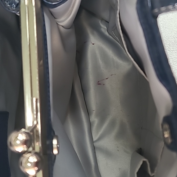 Navy Coach Patent Leather Signature Carryall - Picture 4 of 4